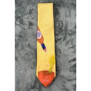 Vintage Tabasco 19th Hole Golf Neck Tie Ralph Marlin 1987 Novelty USA
